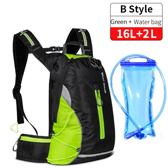 WEST BIKING 16L Bicycle Bag Ultralight Breathable Portable Bike Bag Reflective Waterproof Sports Climbing Pouch Cycling Backpack