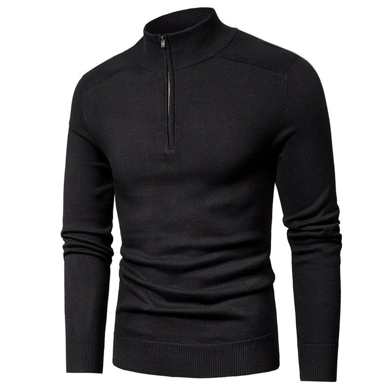 Luulla Men Spring New Casual Cotton Turtleneck Sweaters Pullover Men Autumn Fashion Knitted Zip Sweater Jacket Men Collection