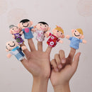 Baby Tell Story Finger Puppets Three Pigs Mermaid Castle Princess Cartoon Theater Role Play Educational Toys For Children Gifts