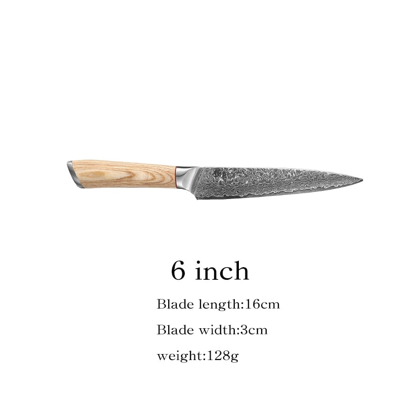 67-layer steel V gold 10 Damascus kitchen knife chef Gyuto Santoku Cleaver Paring Steak Slicing Utility Boning Salmon