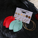 Conjunto de pendientes colgantes Vintage para mujer, pendientes largos de aleación de perlas con borlas acrílicas bohemias, joyería geométrica, regalo de fiesta 2020