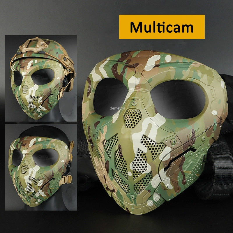 Outdoor Airsoft Protective Mask Military Tactical Paintball Full Face Mask CS Hunting Shooting Sports Halloween Skull Masks