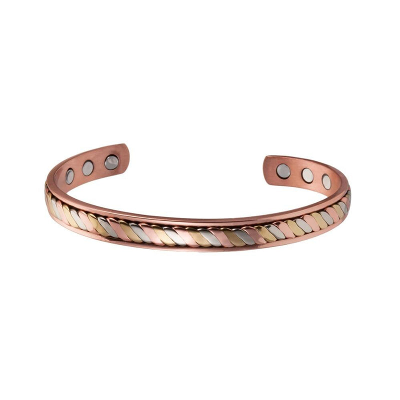 Magnetic Copper Bracelet for Women Rose Gold Color Adjustable Cuff Bangle Health Energy Magnetic Bracelets for Arthritis Pain