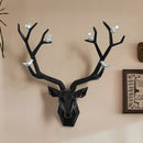 Harz 3D Big Deer Head Wanddekoration für Home Satue Dekoration Zubehör Abstrakte Skulptur Moderne Tierkopf Wanddekoration