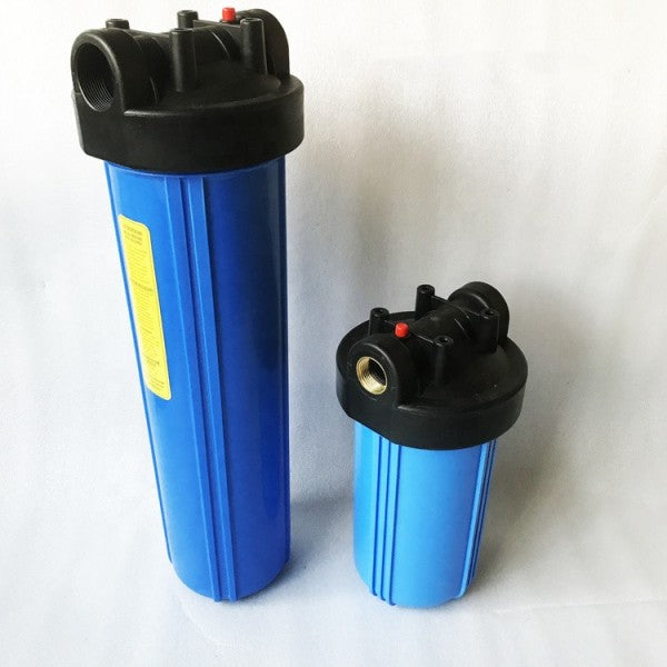 Carcasa de filtro de agua para el hogar Popular carcasa de filtro azul grande de 10 pulgadas/20 pulgadas