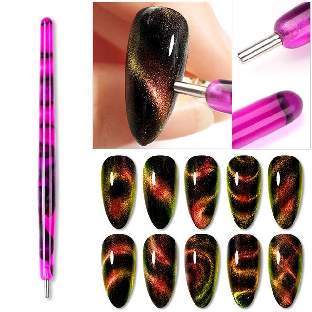 LEMOOC magnético Nail Art Stick 9D/5D gato efecto magnético fuerte tablero magnético pintura Gel esmalte de uñas barniz herramientas