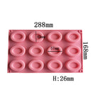 New 20-cavity Silicone Oval Doughnut Mold Small Cake Chocolate Pancake Moulds for Baking Mini Dessert Kitchen DIY Handmade Tools