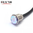 Nuevo interruptor de botón táctil de 19 mm con cable Interruptor de botón de metal resistente al agua 