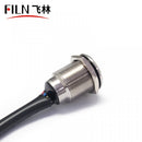 Nuevo interruptor de botón táctil de 19 mm con cable Interruptor de botón de metal resistente al agua 