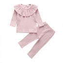 Rib fabric newborn baby girl clothes