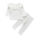 Rib fabric newborn baby girl clothes