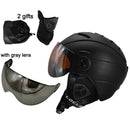 LOCLE CE Certification Glasses Ski Helmet In-mold Skiing Helmet With Goggles Snowboard/Skateboard Helmet 5 Colors M/L/XL