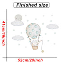 Cartoon Kids room Wall Decor Wall Stickers Hot Air Balloon Vinyl Wall Decals for Home Decoration Art Murals Sticker Wallpaper