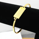 Fit 10x25mm Vintage Metal Rectangle Blank Setting Bezel Cabochon Bracelet Rectangle Base For DIY Bangle 5 strands/lot K05376