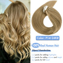 AW Tape In Human Hair Straight Extensions Black Brown Invisible Seamless None Remy Skin Weft European Natural Hair Extension