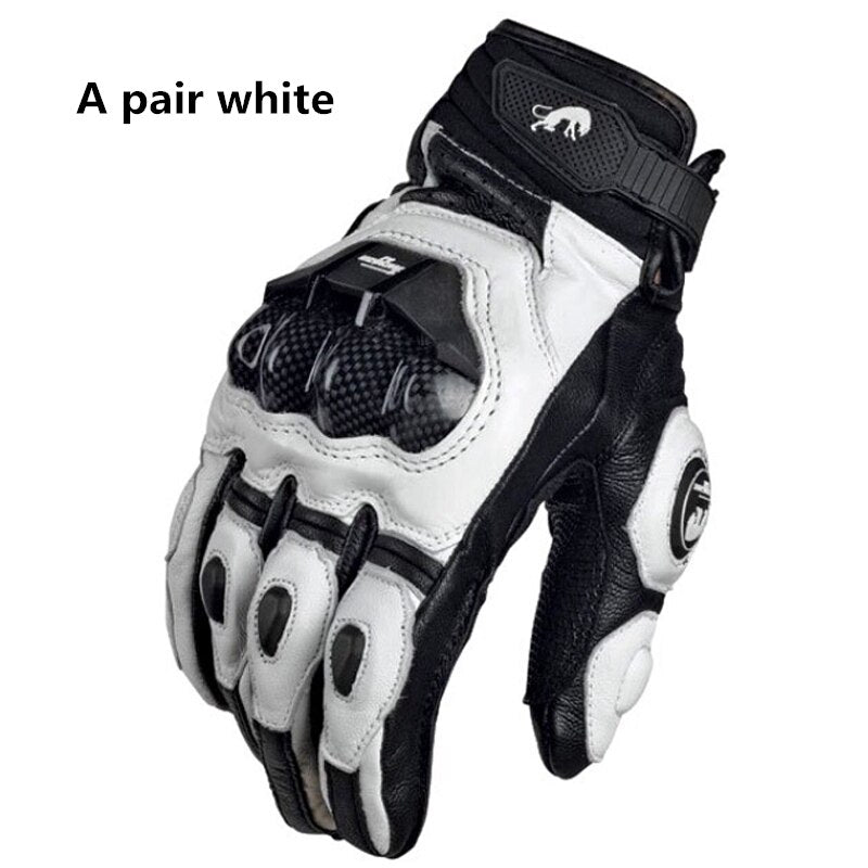 Guantes de cuero genuino de alta calidad para hombre luva moto guantes de moto AFS6 guantes rekawice motocyklowe