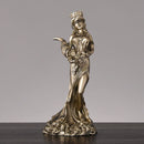 ERMAKOVA Große Harz geblendete griechische Reichtumsgöttin Fortuna Figur Pluto Lucky Fortune Skulptur Büro Geschenk Home Decor
