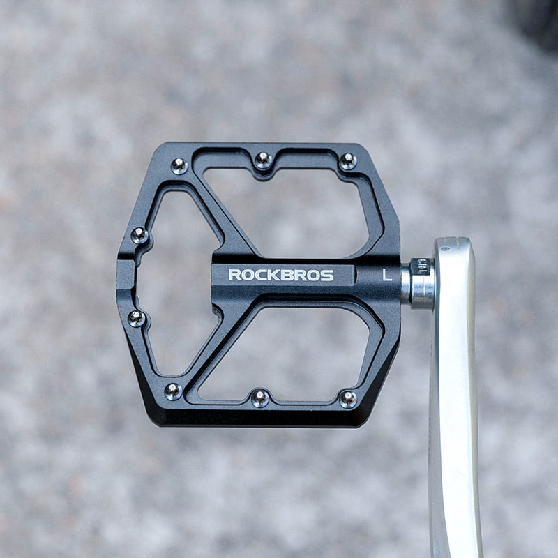 ROCKBROS MTB Radfahren Ultraleichtes Pedal Fahrrad Versiegeltes DU-Lager Pedale Aluminiumlegierung CRMO Rutschfeste Stollen Fahrradteil Pedale