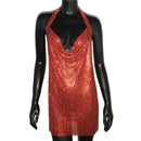 2022 NEUE reizvolle tiefe V-Ausschnitt-Kristallkleid-Frauen-Luxusrhinestone-Halter-Tanzparty Diamante Backless Split-Minikleider