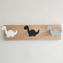 Kids Room Decorative Wooden Hooks White Bunny Dinosaur Natural Wood Hooks For Baby Boys Kids Nursery Room Storage Decoration