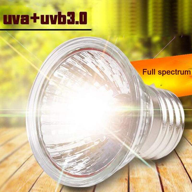 UVA+UVB 3.0 Reptilienlampen-Set mit aufsteckbarer Lampenfassung und Thermometer-Hygrometer Schildkröten-Schildkröten-Wärmelampen-Set