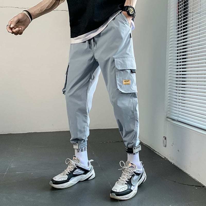 LAPPSTER Men Japanese Streetwear Cargo Pants 2022 Overalls Mens Pockets Hip Hop Joggers Pants Black Fashions Sweatpants 5XL