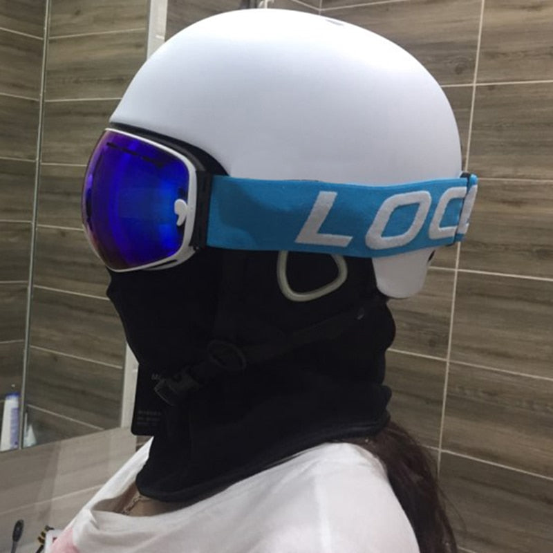 Casco de esquí LOCLE para hombres y mujeres, casco de esquí moldeado integralmente para niños, monopatín, esquí, Snowboard, motocicleta, casco para moto de nieve