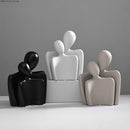 Kreative abstrakte Figuren, Paar-Ornamente, mattierte Keramik-Heimdeko, nordische moderne Kunstskulptur, Handwerk, Hochzeitsgeschenke