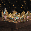 Luxury Crystal Wheat Shape Crown Handmade Gold Color Bride Headdress Wedding Tiara Rhinestone Headpiece Women Hair Accessories