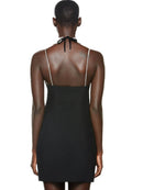 New Summer 2022 Women Sexy Fashion Crystal Diamond Black Bandage Dress Elegant Sparkly Celebrity Bodycon Party Dress Vestido