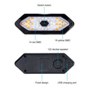 Smart Bike Rear Light Wireless Remote Control Warning Lamp USB Rechargeable Turning Signal Rear Light with Horn Funciton