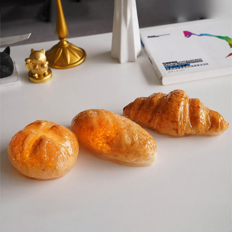 Simulation Bread Croissant LED Night Light Baking Room Bakery Decorations Ornaments Cake Store Showcase Creative Night Lamp