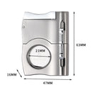 GALINER Cigar Cutter Knife Built-in 2 Size Cigar Punch Locked Blades Luxury Metal Cutters Guillotine For Cigars Accessories Puro