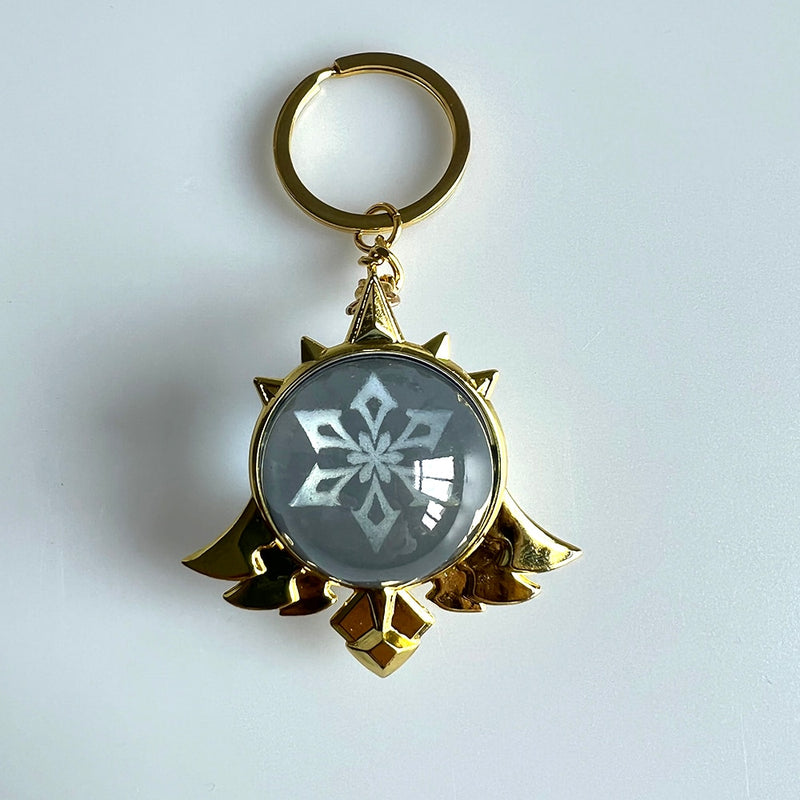 Genshin Impact Trinket Mondstadt Liyue Harbor Vision Of God Keychains Anime Accessories Bag Pendant Key Rings High Quality