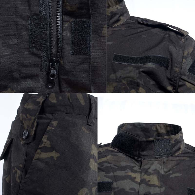 Hombres Militar Uniforme Airsoft Camuflaje Traje Táctico Camping Ejército Fuerzas Especiales Combat Jcckets Pantalones Militar Soldado Ropa