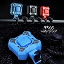 WEST BIKING 140dB Bike Bell 4 Lamp Cycling Light 1200mAh Electric Horn Waterproof USB Charging Doorbell Loud Alarm Bicycle Bell