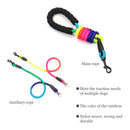 New Rainbow Multi Dogs Leash Nylon Detachable Pet Lead Foam Handle 1 Leash for 2 or 3 or 4 Dogs Round Traction Rope Dog Supplies