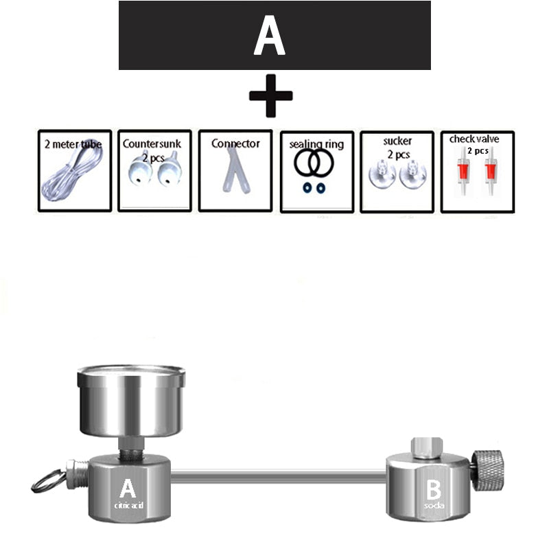 ZRDR Aquarium DIY CO2-Generator-System-Kit CO2-Generator, Blasenzähler-Diffusor mit Magnetventil, Für / Wasserpflanzenwachstum