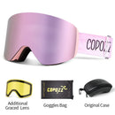 COPOZZ OTG Magnetic Ski Goggle Snowboard Mask For Men Women Personalized Eyewear Cylindrical UV400 Protection Snow Glasses Adult