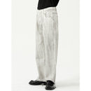 High Quality Autumn New Korean Jeans Loose Straight Design Sense Ins Casual White Denim Trousers Men