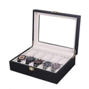 New Wood Watch Box Storage Red Watch Collection Box With Gold Lock Jewelry Organizer For Women