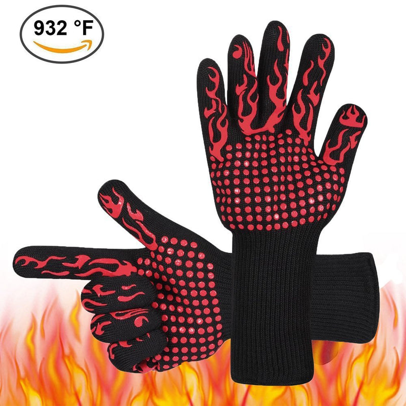 2pcs Kitchen Heat-Resistant Gloves Oven Mitts Silicone Gloves Grill Multifunctional Potholders For Baking BBQ Guantes Horno