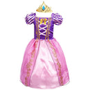 Mädchen Rapunzel Kleid Kinder Sommer Tangled Fancy Prinzessin Kostüm Kinder Verkleidung Geburtstag Karneval Halloween Party Kleidung 2-8T