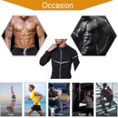 NINGMI New Sauna Shirt with Zipper Waist Trainer Slimming Shirt for Weight Loss Running Fitness Training Sweating Sauna Vest