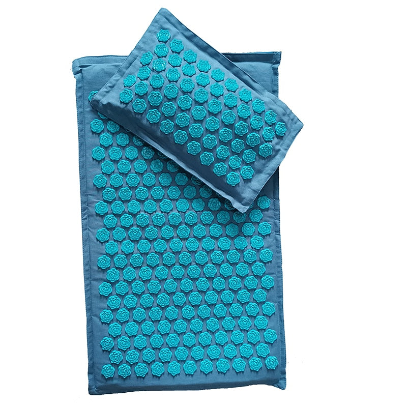 74*44cm Nature Linen Coconut Palm Massage Yoga Mat Sport Pillow Mat with Bag Lotus Spike Acupressure Mat Cushion Accupresure Mat