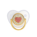 9 Colors Pacifier Baby Shower Gift Bling Baby Dummy Silicone BPA Free Infant Nipple Newborn Pacifiers For Babies I Love Mum Dad