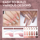 Makartt Poly Nail Extension Gel Kit 15ml Nude Color Starter Gel Nail Thickening Solution Equipment All-in-One Kit
