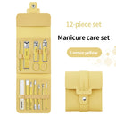 12/16Pcs Nail Clipper Set Nail Cutter Scissors Nail Polishing Stainless Steel Pedicure Trimmer Folding Storage Bag Manicure Tool