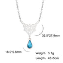 LIKGREAT Celtics Knot Wicca Triquetra Pendant Necklace Pearl Crystal Rhinestone Chain Choker Necklaces for Women Vintage Jewelry