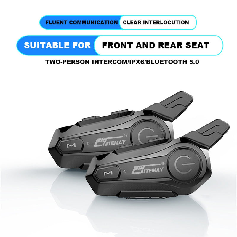 1/2Pcs E1 Bluetooth Intercom Motorcycle helmet bluetooth headset for 2 Rider intercomunicador Moto Interphone Headset Wireless